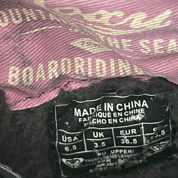 ROXY Mountain & The Seas black tall winter lace up boots size 6.5 - Picture 11 of 16